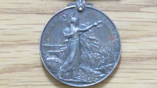 Anglo-Boer War 1899-1902 Queen`s South Africa Medal Issued to 15817  Pte. F.A. Pringle R.A.M.C.