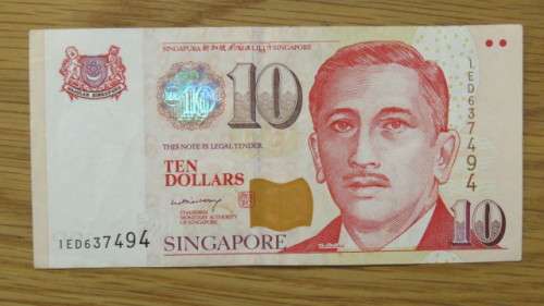 Three Singapore President Ericik Yusof Bin Ishak Two Dollars, Five Dollars, Ten Dollars Bank Notes