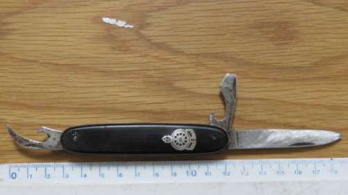 Superb Vintage Solingen Voortrekkers `Hou Koers` Folding Knife Made in Germany L: 9 cm
