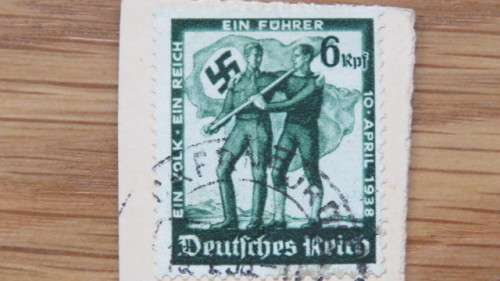 Used German 1938 `Unity` Six Reichspfennigs Stamp Referendum in Austria Series SOLD AS IS