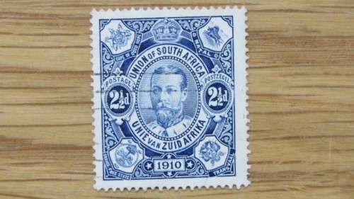 Two 1910 Union of South Africa `Opening of Union Parliament` Series 2 1/2d Stamps SOLD AS IS