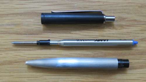 Lovely Vintage Lamy 25 PW Fountain Pen and Lamy 225W Ballpoint Pen in Leather Holder SOLD AS IS