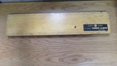 Awesome Vintage Xiliang Trade Mark 0-500 Vernier Caliper in Original Wooden Box L: 64 cm