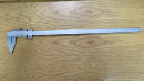 Awesome Vintage Xiliang Trade Mark 0-500 Vernier Caliper in Original Wooden Box L: 64 cm