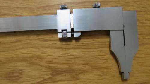 Awesome Vintage Xiliang Trade Mark 0-500 Vernier Caliper in Original Wooden Box L: 64 cm