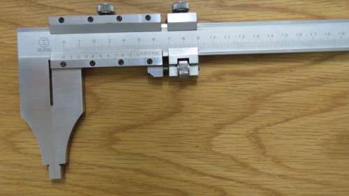 Awesome Vintage Xiliang Trade Mark 0-500 Vernier Caliper in Original Wooden Box L: 64 cm
