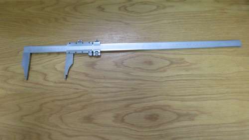 Awesome Vintage Xiliang Trade Mark 0-500 Vernier Caliper in Original Wooden Box L: 64 cm