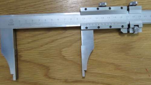 Awesome Vintage Xiliang Trade Mark 0-500 Vernier Caliper in Original Wooden Box L: 64 cm