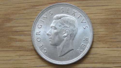 Union of South Africa Silver 1952 Five Shillings Coin 28.3 g