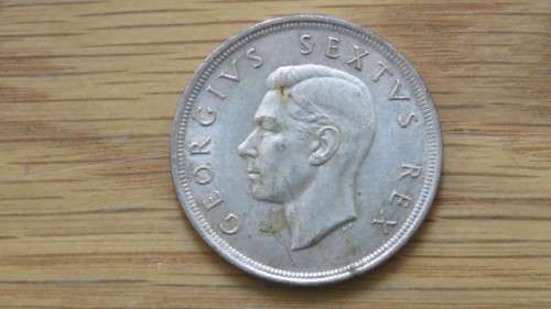 Union of South Africa Silver 1952 Five Shillings Coin 28.3 g