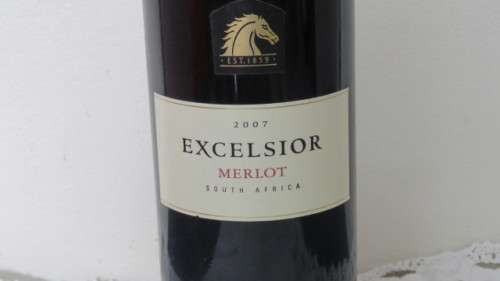 Sealed 750ml Bottle of 2007 Excelsior Merlot