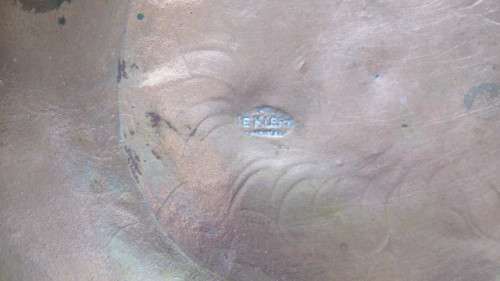 Beautiful Vintage De Klerk Original Copper Display Bowl With Side Drop Handles D: 26 cm H: 12 cm
