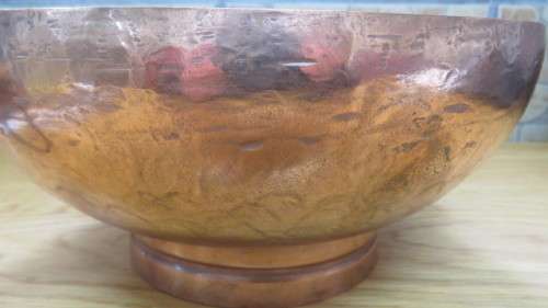 Beautiful Vintage De Klerk Original Copper Display Bowl With Side Drop Handles D: 26 cm H: 12 cm