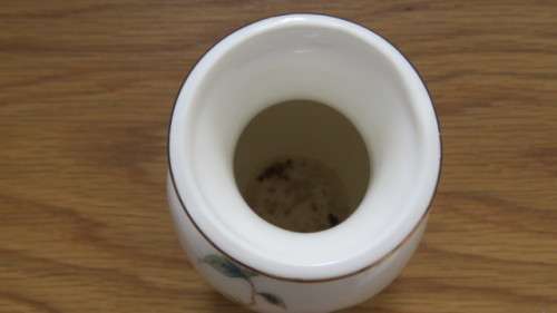 Beautiful Vintage Kakesu Collection Meadowlark Bird Floral Japanese Porcelain Vase H: 15,5 cm