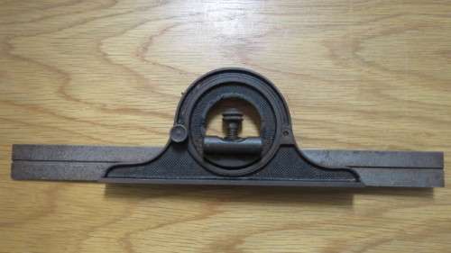 Vintage L.S. Starrett Co USA No.12 Protractor Head and Rule for 12` Combination Square SOLD AS IS