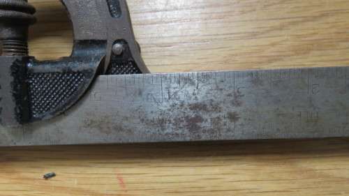 Vintage L.S. Starrett Co USA No.12 Protractor Head and Rule for 12` Combination Square SOLD AS IS