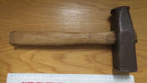 Collection of Three Vintage Hammers With Wooden Handles SOLD AS IS Details in Description.