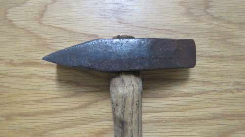 Collection of Three Vintage Hammers With Wooden Handles SOLD AS IS Details in Description.