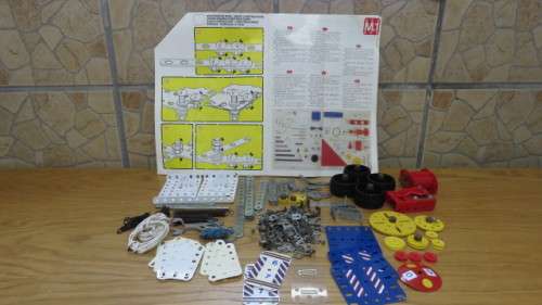 Two Vintage Meccano Sets (M1, A) With Instructions in Original Metal Cases Details in Description