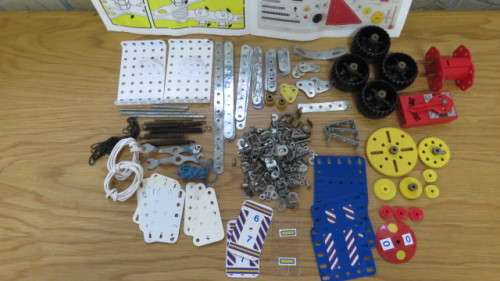 Two Vintage Meccano Sets (M1, A) With Instructions in Original Metal Cases Details in Description
