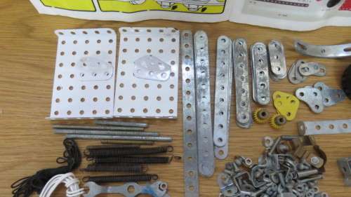 Two Vintage Meccano Sets (M1, A) With Instructions in Original Metal Cases Details in Description