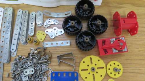Two Vintage Meccano Sets (M1, A) With Instructions in Original Metal Cases Details in Description