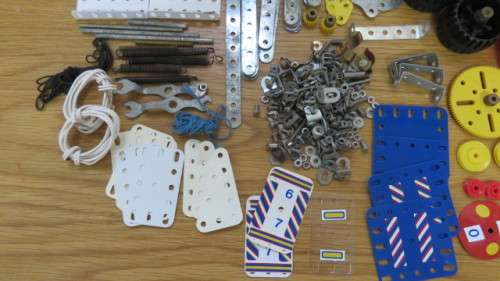Two Vintage Meccano Sets (M1, A) With Instructions in Original Metal Cases Details in Description