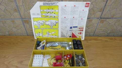 Two Vintage Meccano Sets (M1, A) With Instructions in Original Metal Cases Details in Description