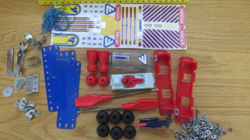 Two Vintage Meccano Sets (M1, A) With Instructions in Original Metal Cases Details in Description