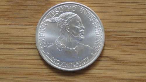 Lesotho Silver (.900) 1966 50 Licente Coin 28.7 g