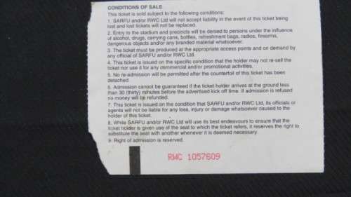 1995 South Africa World Cup Memorablia and Other Memorablia