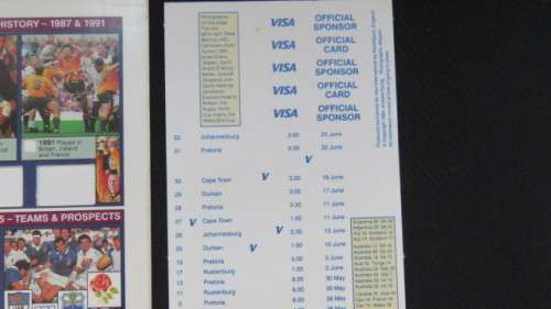 1995 South Africa World Cup Memorablia and Other Memorablia