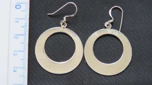 Fantastic Sterling Silver Hoop Earrings 29 mm 5.2 g