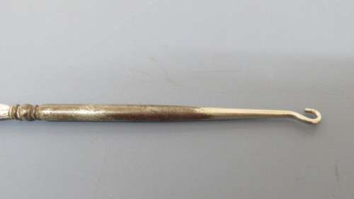 Two Antique Hallmarked Silver Corset Pull Hooks Details in Description 88 g