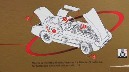 Vintage Boxed Maisto `Premiere Edition` #36898 Mercedes-Benz 300 SLR Coupe `Unlenhaut` Scale 1:18