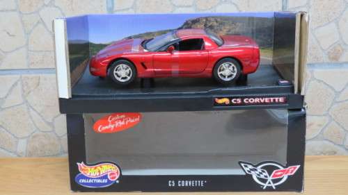 Fantastic Boxed Vintage Hot  Wheels Custom Candy-Red Paint C5 Corvette Scale 1:18