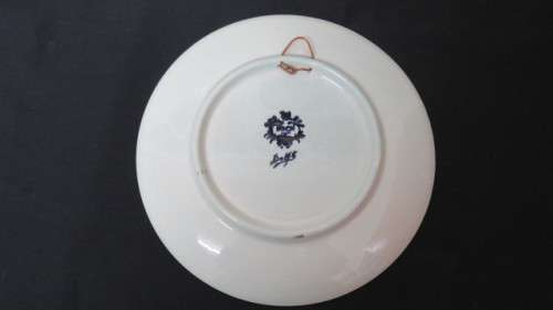 Pretty, Vintage Boch Belgium Blue and White Delft Plate D: 21,5 cm