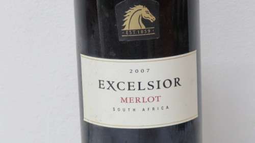 Sealed 750ml Bottle of 2007 Excelsior Merlot