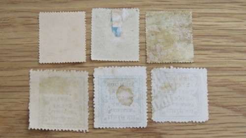 Six Sirmoor State (Himachal Pradesh, India) Stamps Details in Description SOLD AS IS