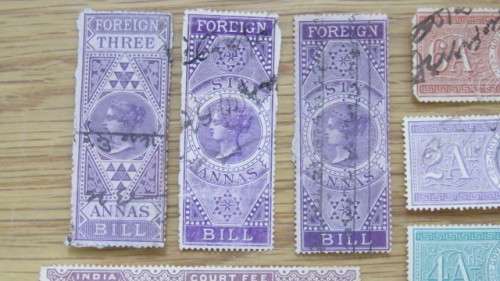 11 Used/Mint India Revenue Stamps and Five Used India Stamps Details in Description SOLD AS IS
