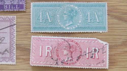 11 Used/Mint India Revenue Stamps and Five Used India Stamps Details in Description SOLD AS IS