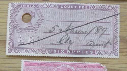 11 Used/Mint India Revenue Stamps and Five Used India Stamps Details in Description SOLD AS IS