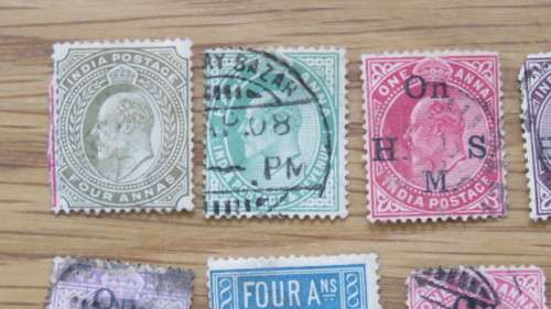 Twenty Three Used India Stamps Details in Description SOLD AS IS