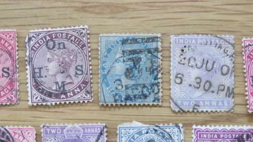 Twenty Three Used India Stamps Details in Description SOLD AS IS