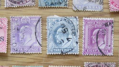 Twenty Three Used India Stamps Details in Description SOLD AS IS