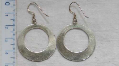 Fantastic Sterling Silver Hoop Threader Earrings 29 x 45 mm 5.5 g