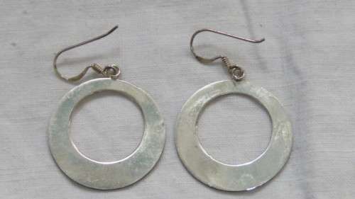 Fantastic Sterling Silver Hoop Threader Earrings 29 x 45 mm 5.5 g