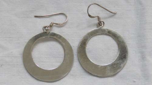 Fantastic Sterling Silver Hoop Threader Earrings 29 x 45 mm 5.5 g