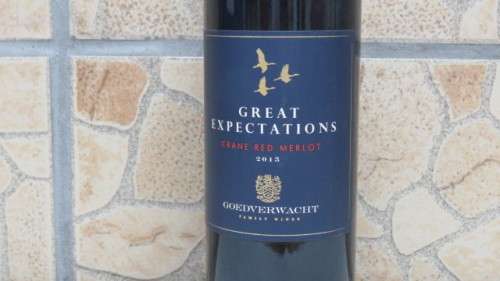 Sealed 750ml Bottle of Goedverwacht Great Expectations 2015 Crane Red Merlot