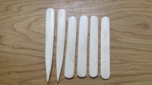 Vintage Set of Six Bone Folders Details in Description